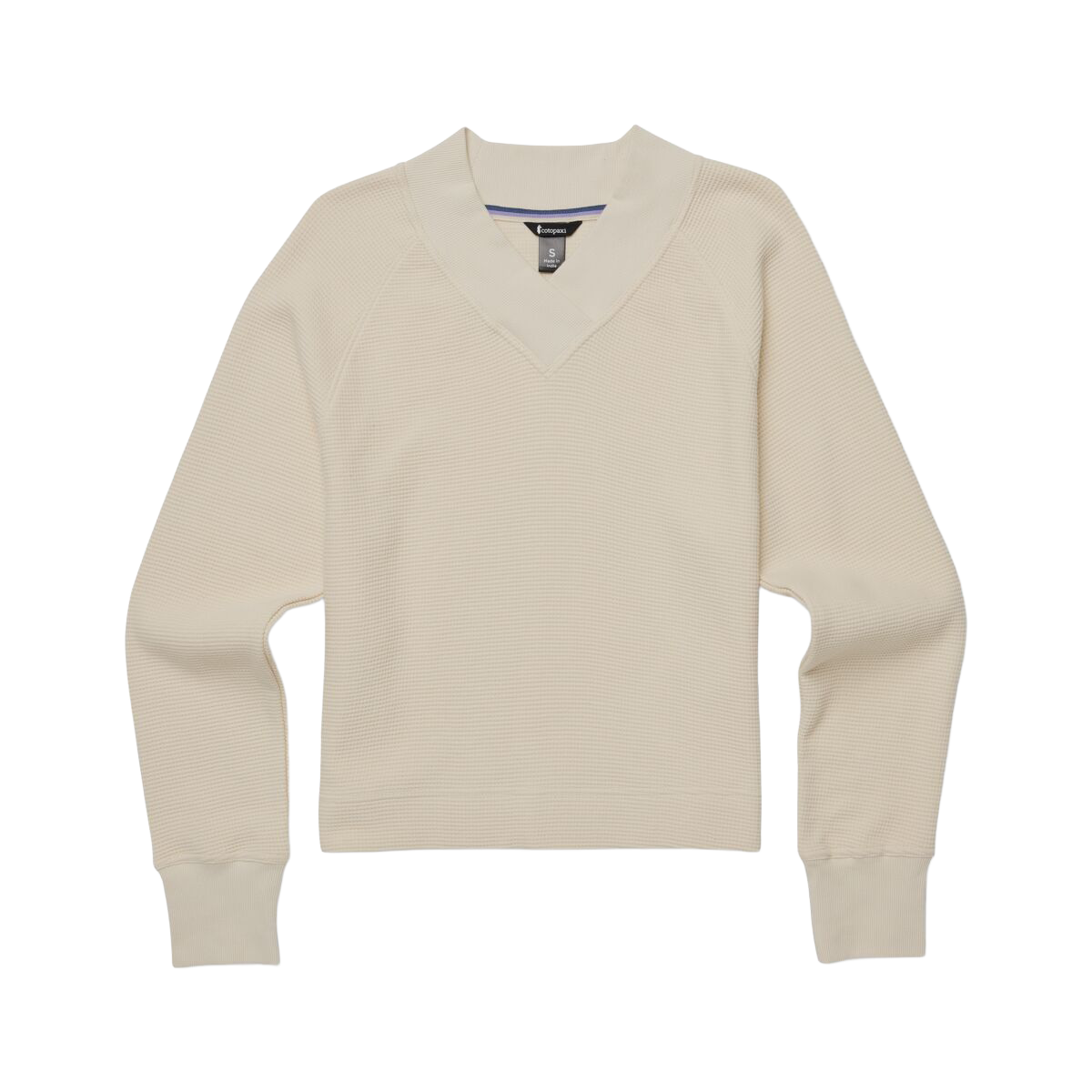 Atajo Long Sleeve Waffle V Neck Women's - Image 6