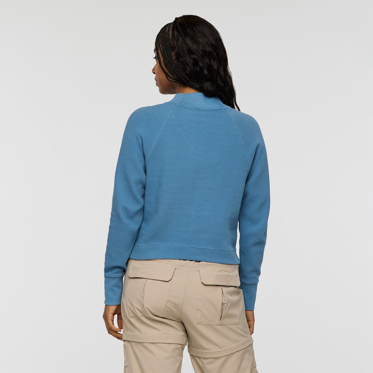 Atajo Long Sleeve Waffle V Neck Women's - Image 3