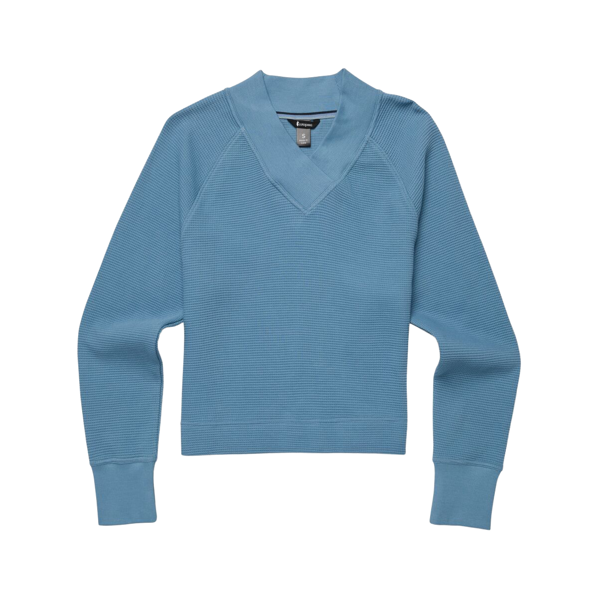 Atajo Long Sleeve Waffle V Neck Women's - Image 5