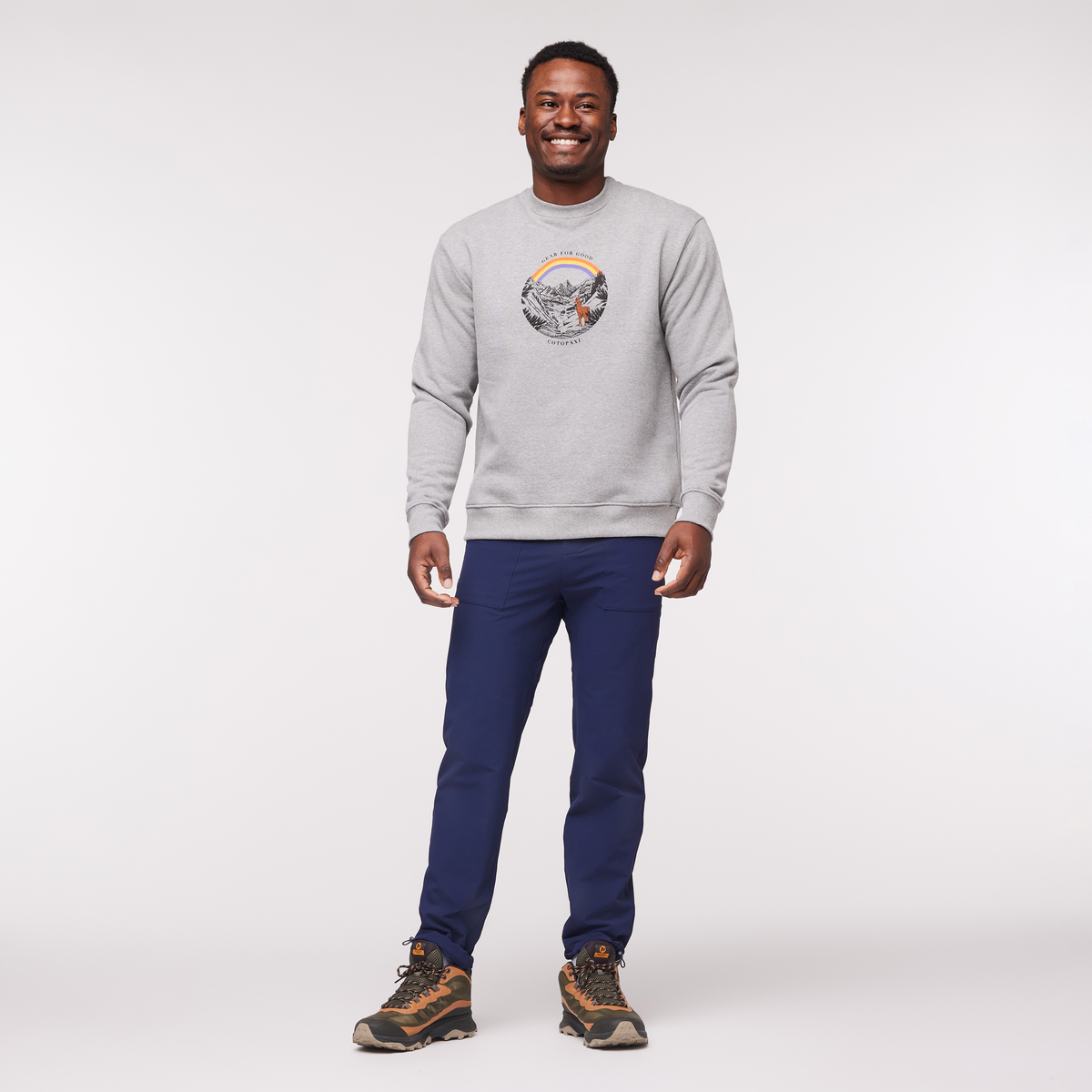 Alternative view of Traveling Llama Crew Sweatshirt   Men's
