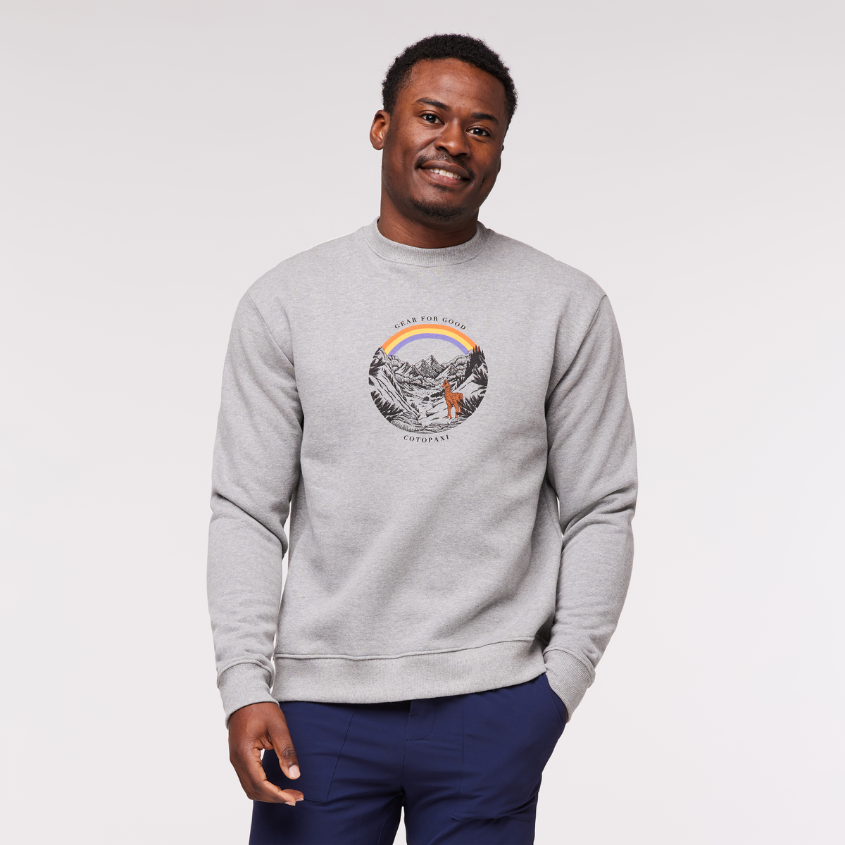 Traveling Llama Crew Sweatshirt   Men's