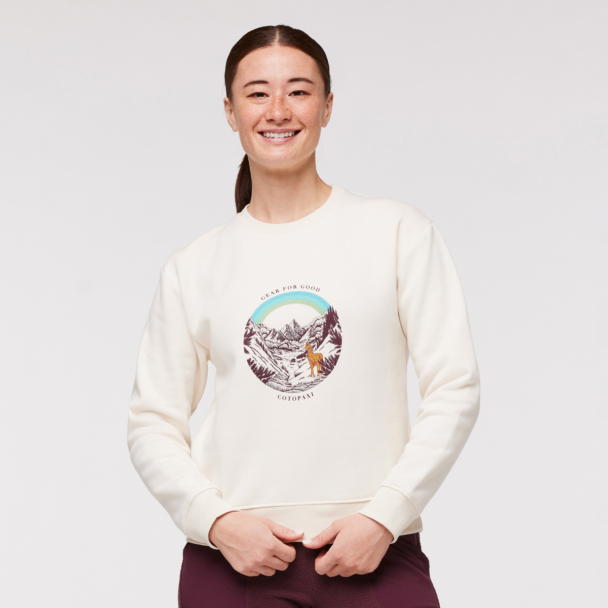 Traveling Llama Crew Sweatshirt   Women's