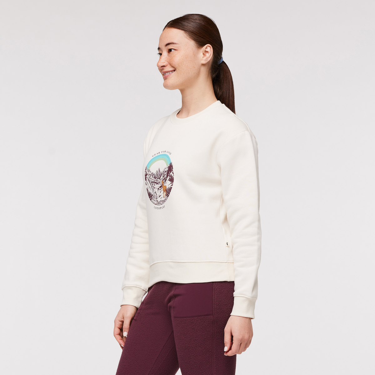 Traveling Llama Crew Sweatshirt Women's - Image 3