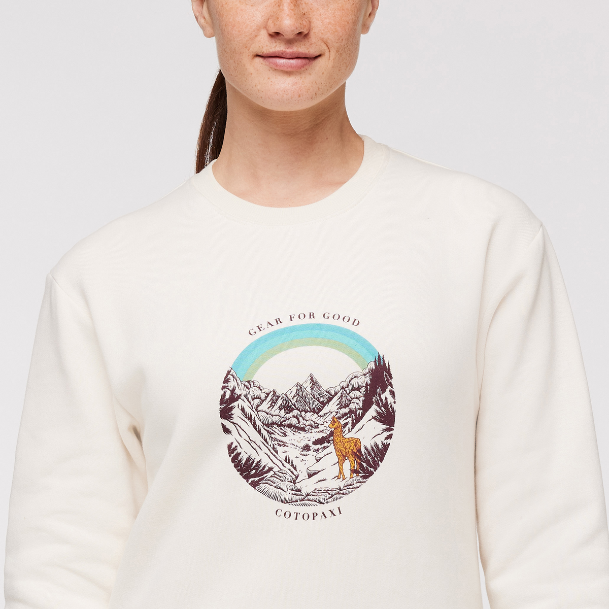 Traveling Llama Crew Sweatshirt Women's - Image 5