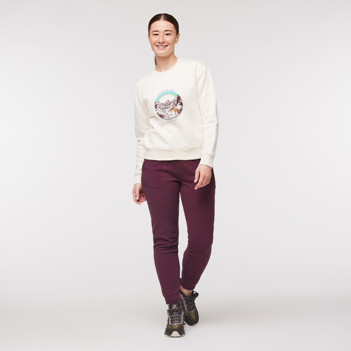 Alternative view of Traveling Llama Crew Sweatshirt   Women's