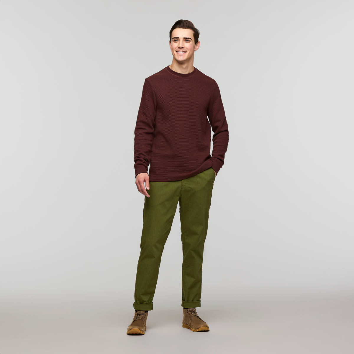 Alternative view of Atajo Long Sleeve Waffle Shirt   Men's