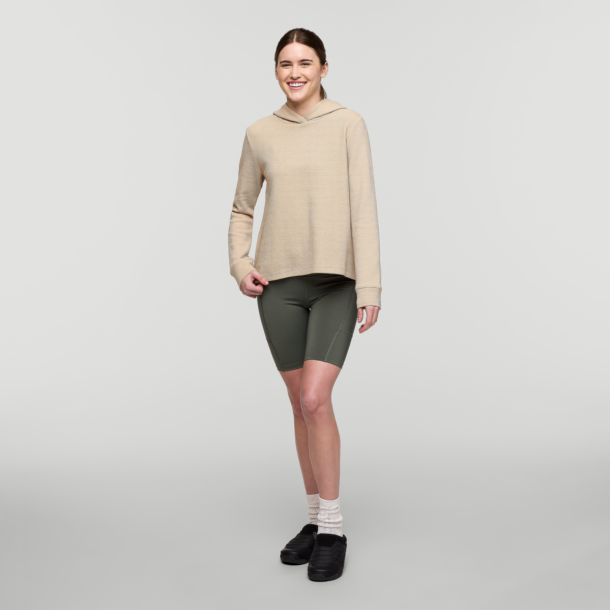 Alternative view of Atajo Long Sleeve Waffle Hoodie   Women's