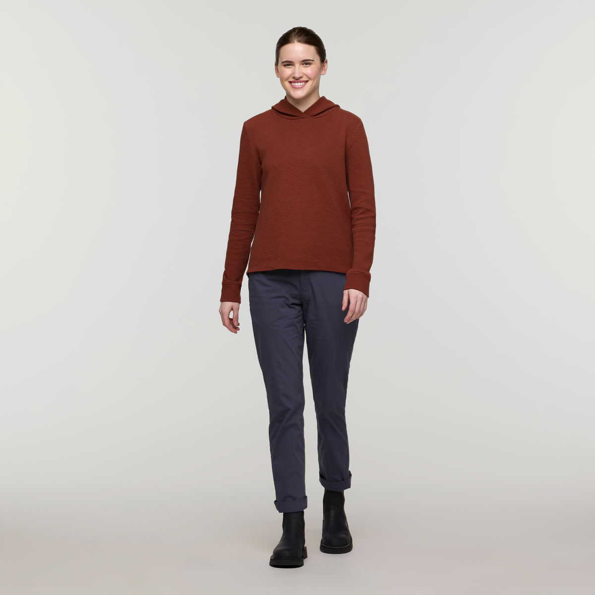 Alternative view of Atajo Long Sleeve Waffle Hoodie   Women's