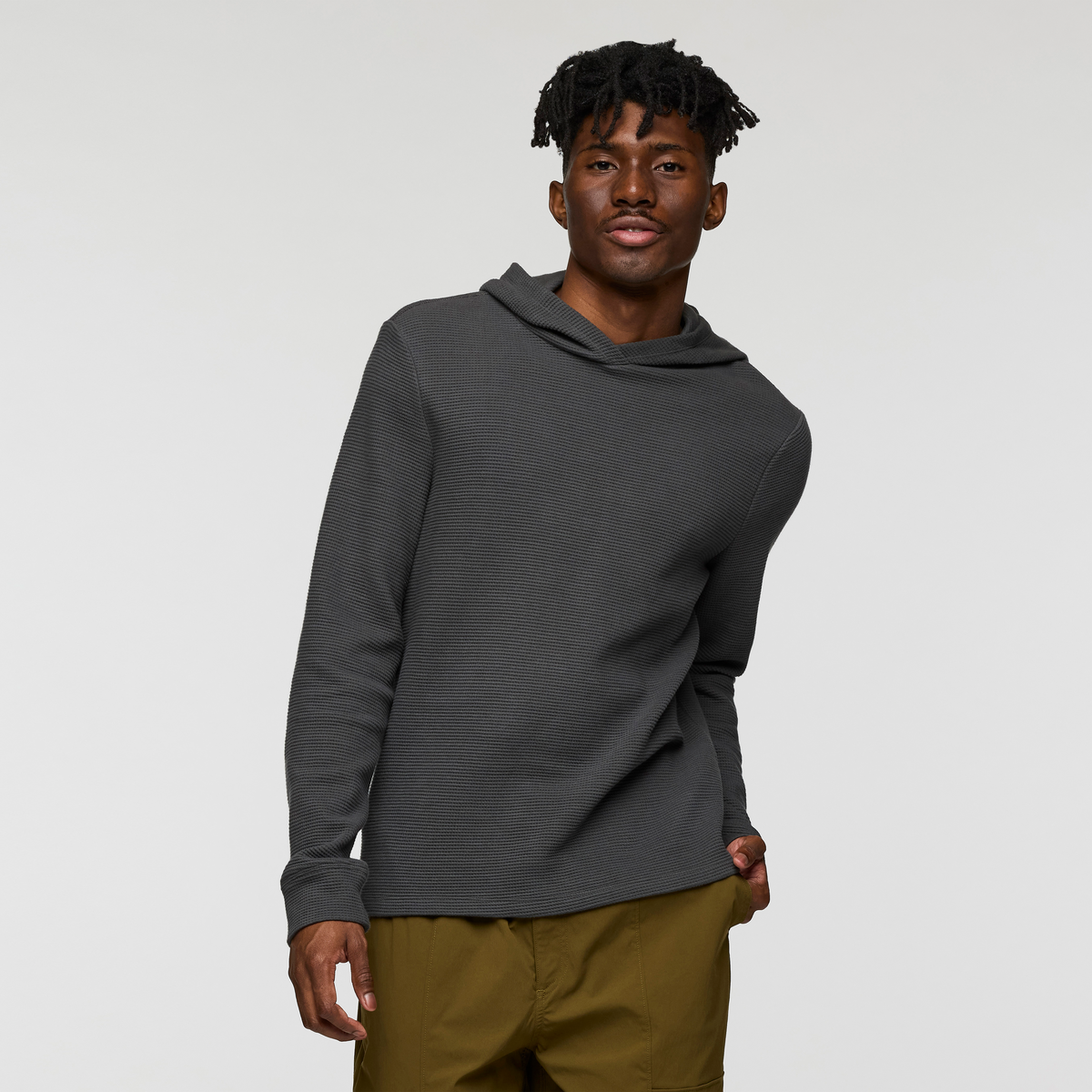 Atajo Long Sleeve Waffle Hoodie   Men's