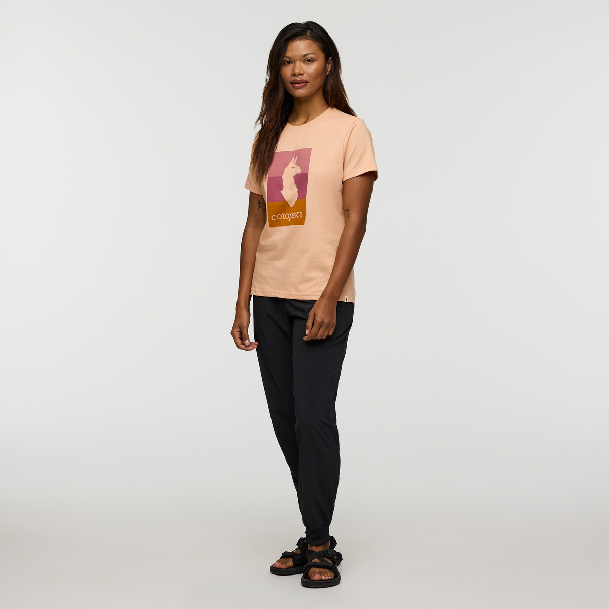 Alternative view of Llama Block T Shirt   Women's