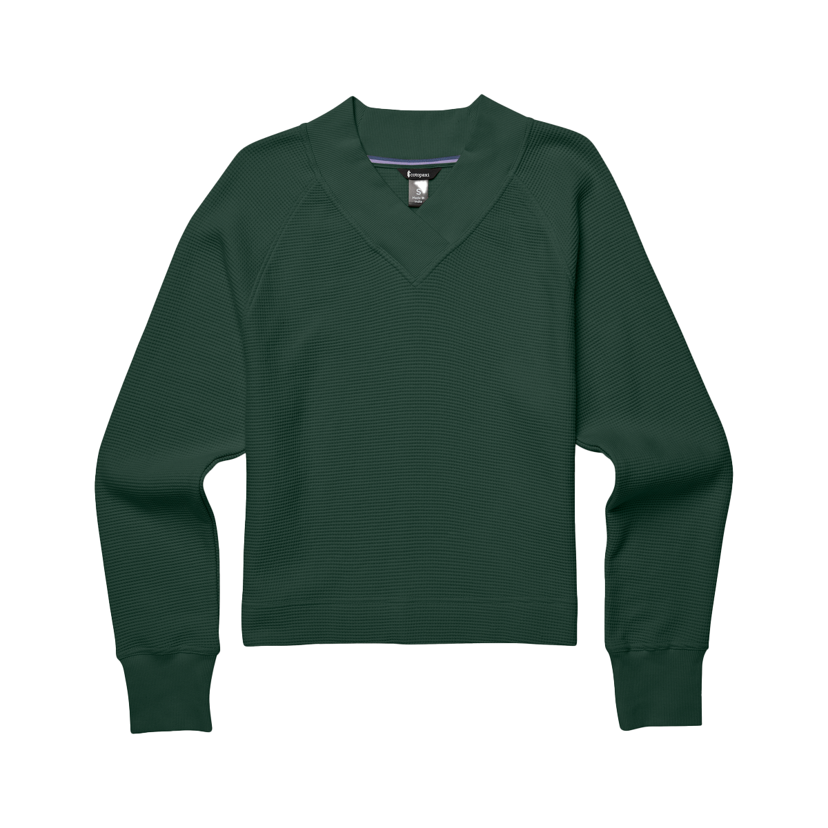 Atajo Long Sleeve Waffle V Neck Women's - Image 7