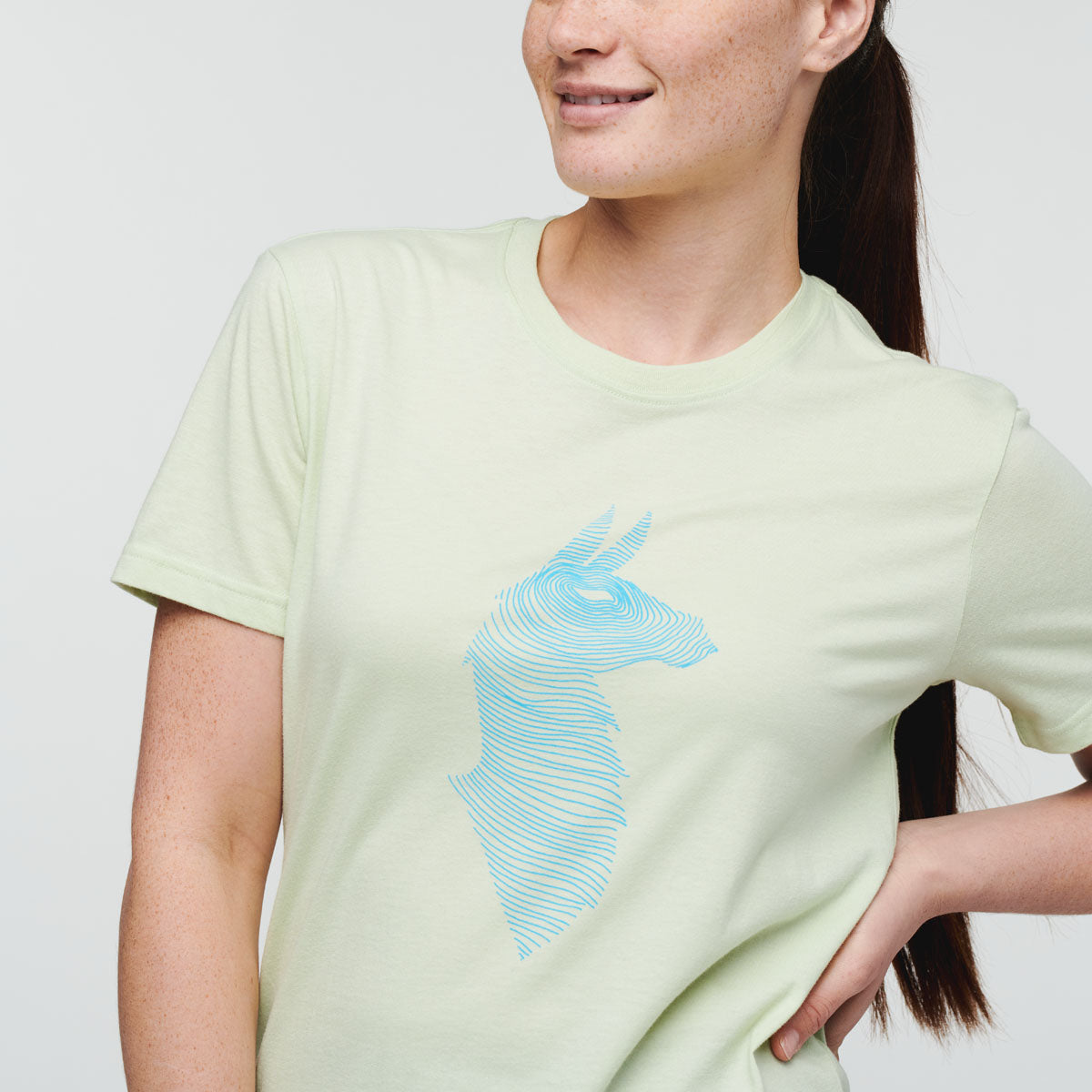 Alternative view of Topo Llama T shirt   Women's