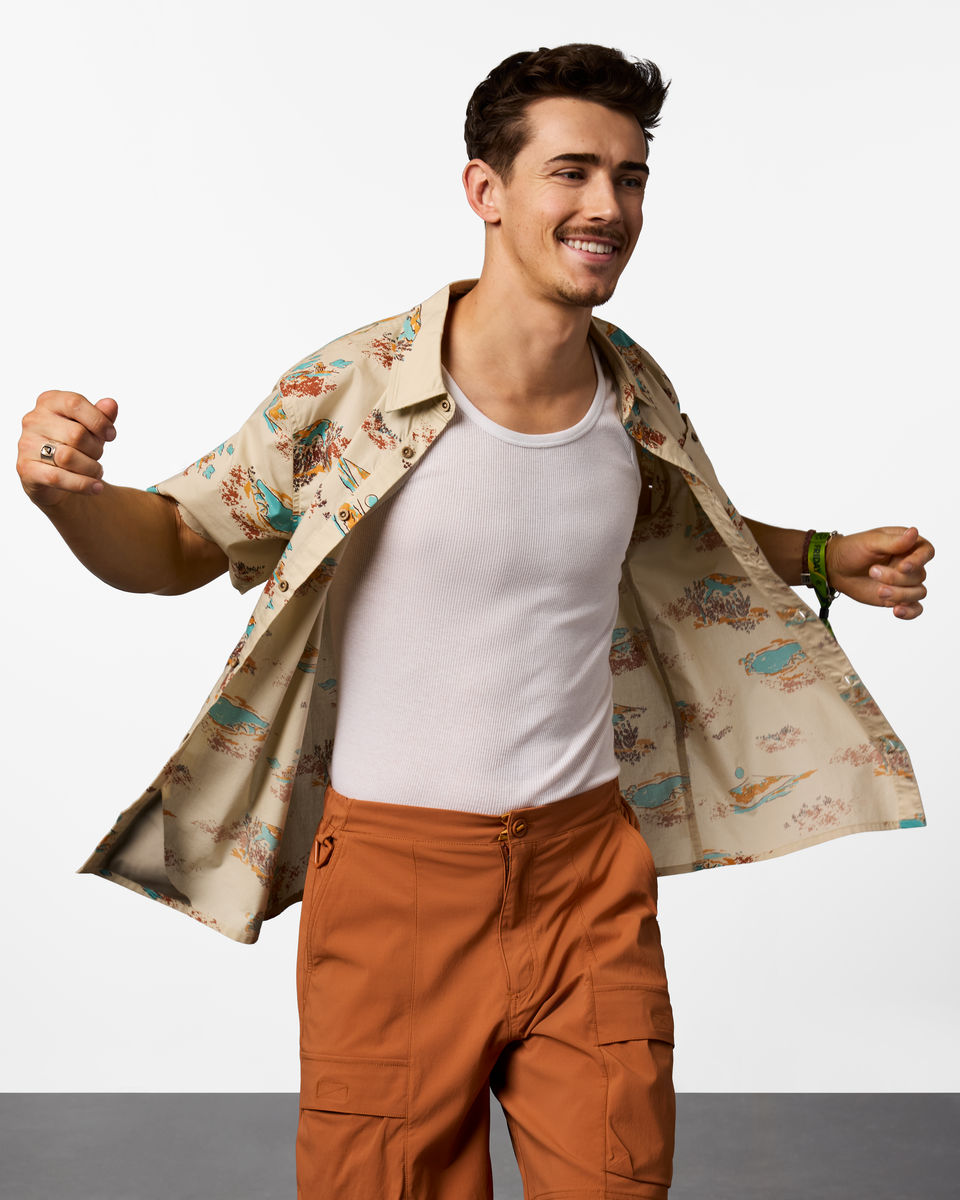 Estival Button Up Shirt Print Men's - Image 7