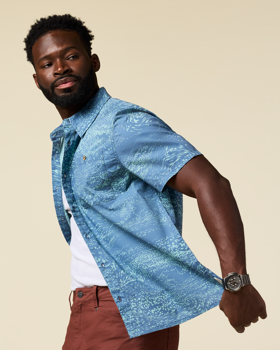 Estival Button Up Shirt Print Men's - Image 23